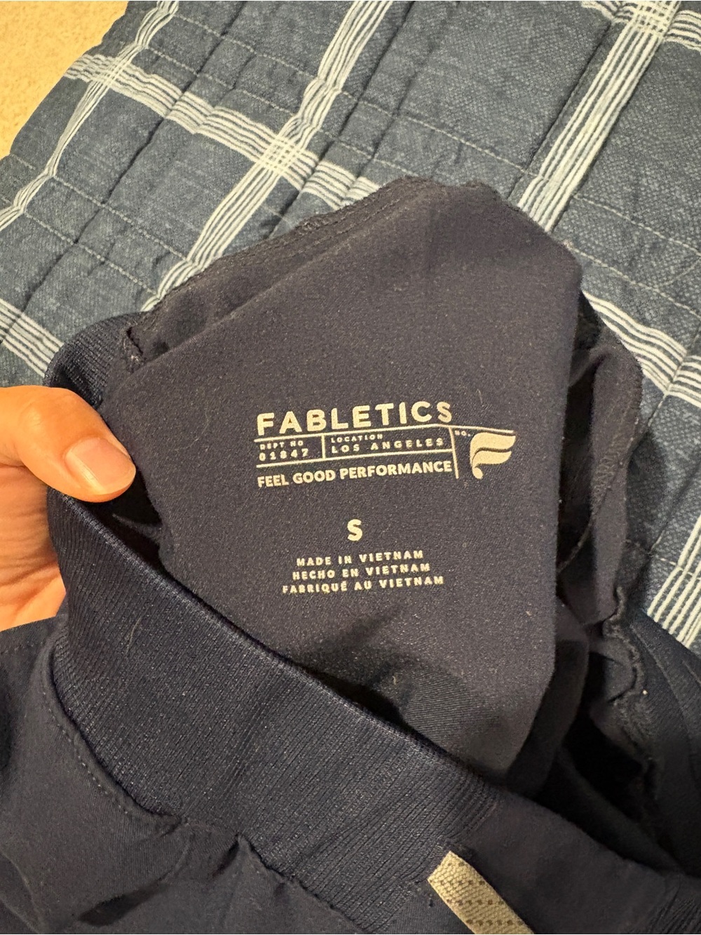 Fabletics Women's Navy Drawstring Joggers - Picture 5 of 8